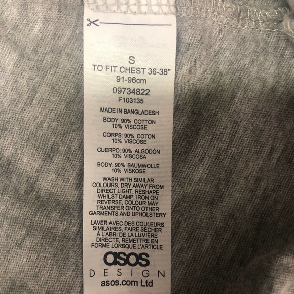 ASOS Design Tank Top Women's Size Small Gray - Picture 7 of 7